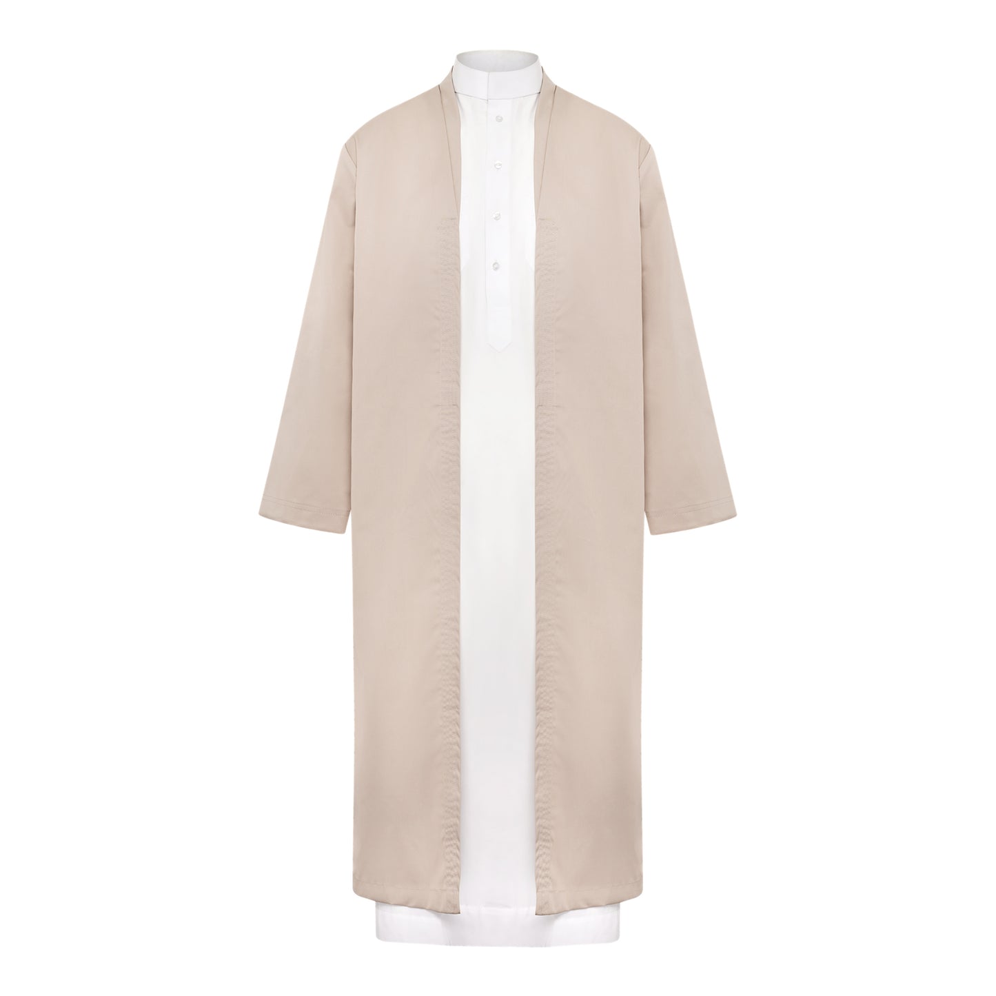 Yemeni Thowb Long Jacket- Cream