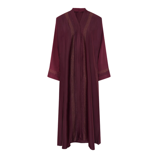 MrsThowbs Rich Burgundy Abaya and matching Scarf