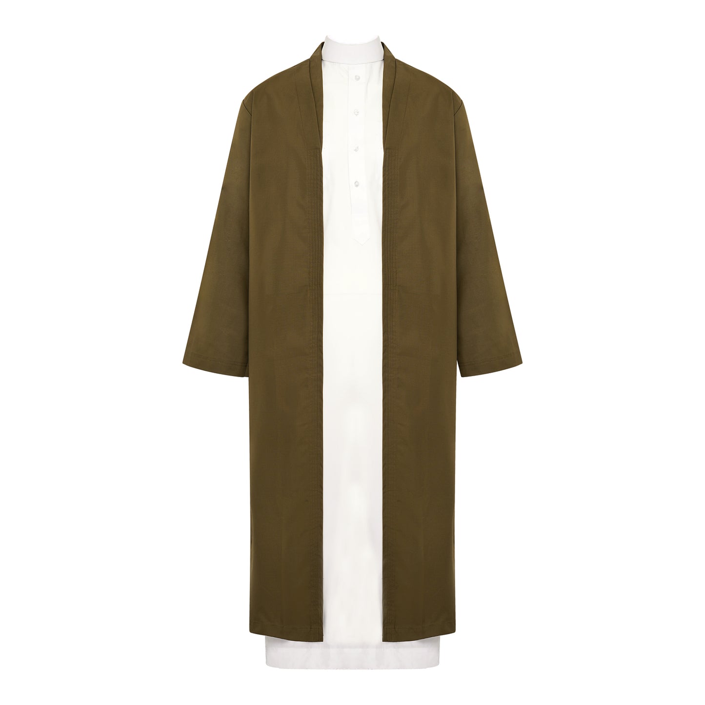 Yemeni Thowb Long Jacket- Olive green