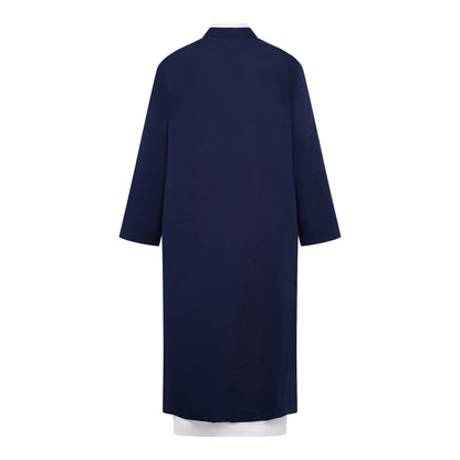 Yemeni Thowb Long Jacket- Navy
