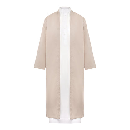 Yemeni Thowb Long Jacket- Cream