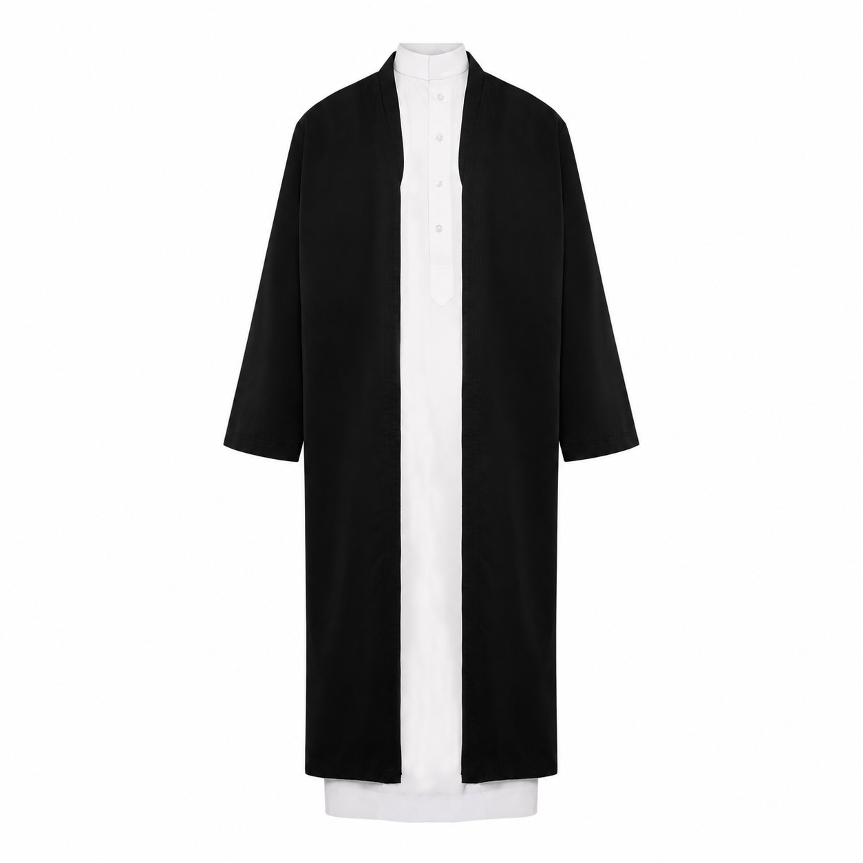 Long Over Jubbah Jacket- Black (Turkish/Yemeni)