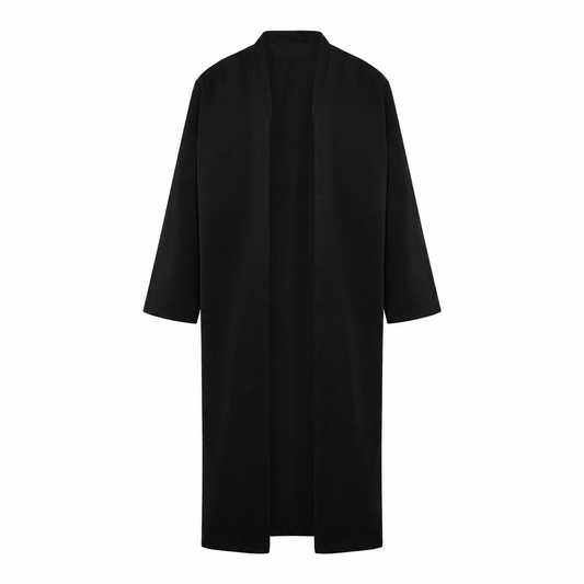 Long Over Jubbah Jacket- Black (Turkish/Yemeni)