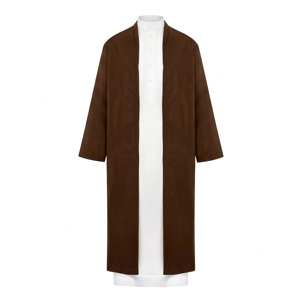 Long Over Jubbah Jacket- Brown (Turkish/Yemeni)