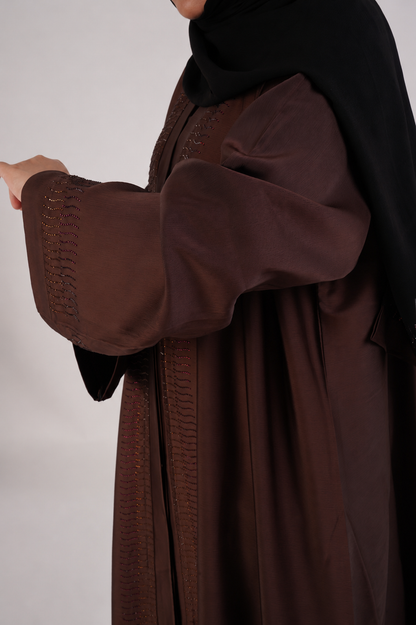 MrsThowbs Sienna Chocolate Abaya with matching Scarf