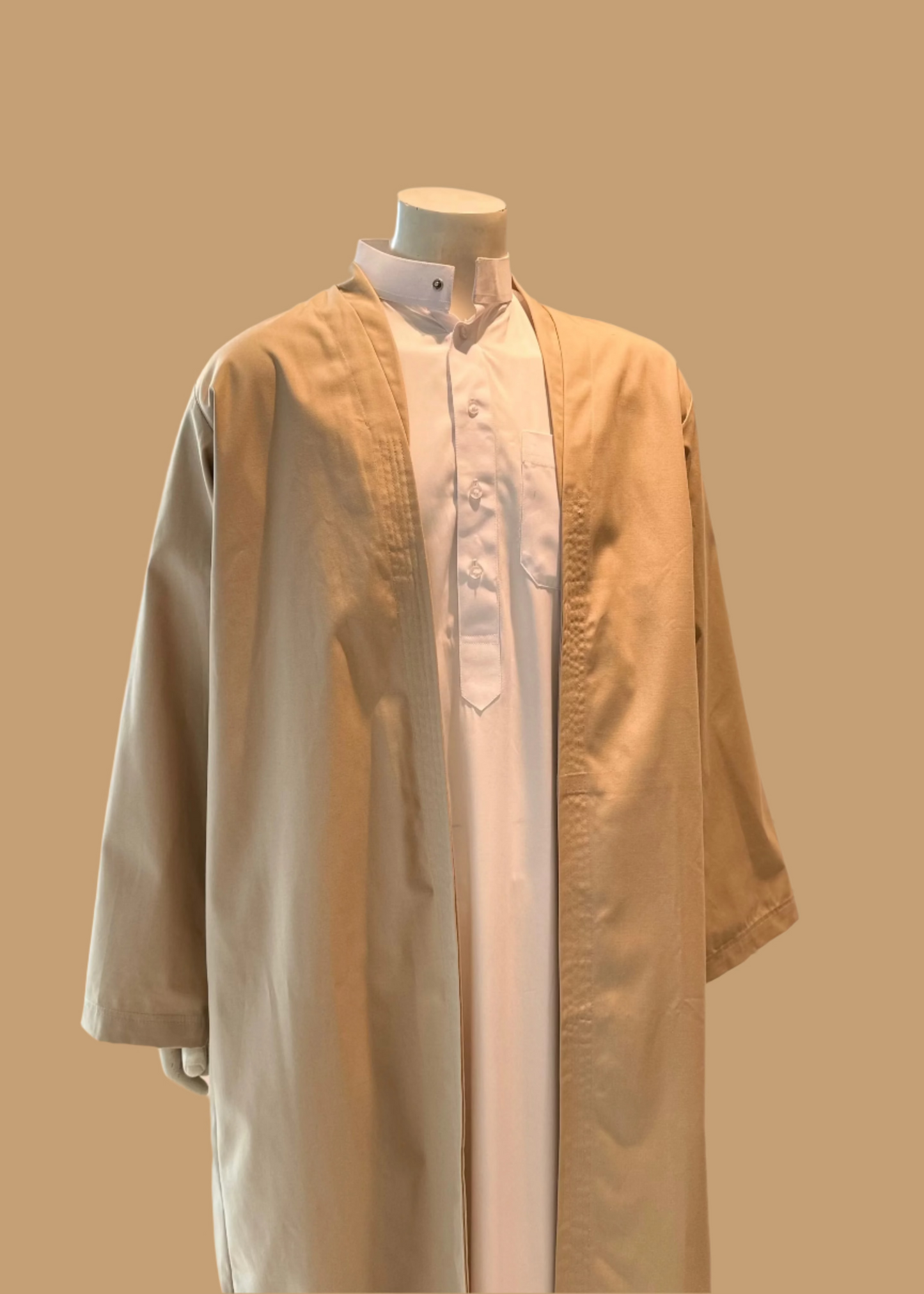 Yemeni Thowb Long Jacket- Cream/Beige