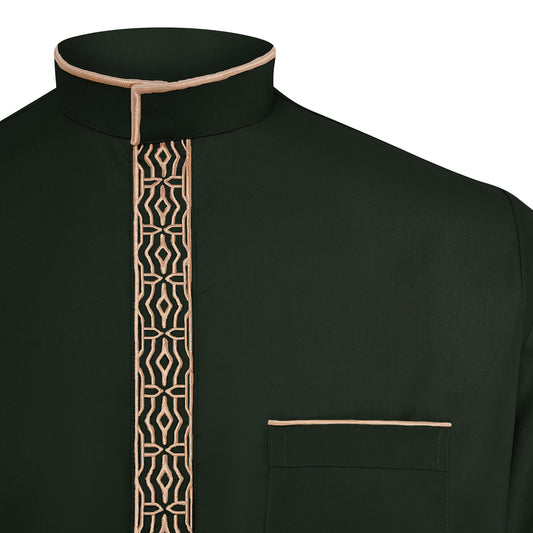 Collar Jubbah- Dark Green