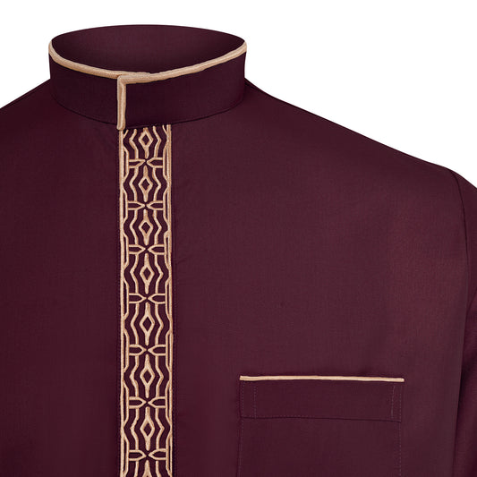 Collar Jubbah- Burgandy