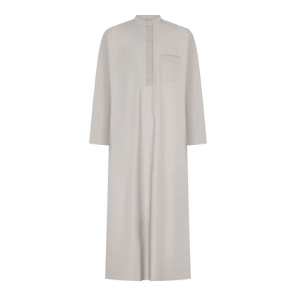 Collar Jubbah- Light Grey