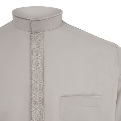 Collar Jubbah- Light Grey